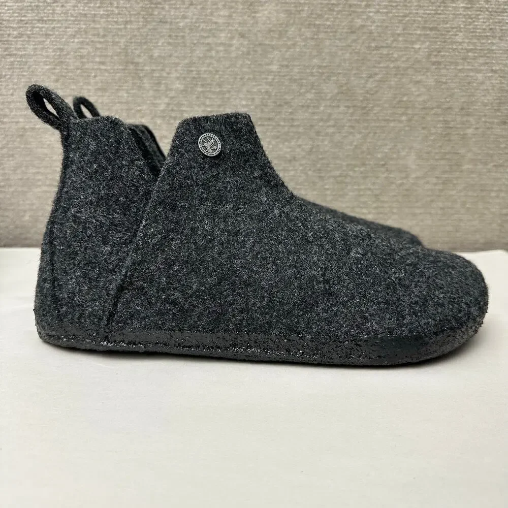 Birkenstock Unisex Andermatt Anthracite Wool Felt Slipper Boots Size 41 R L10 M8